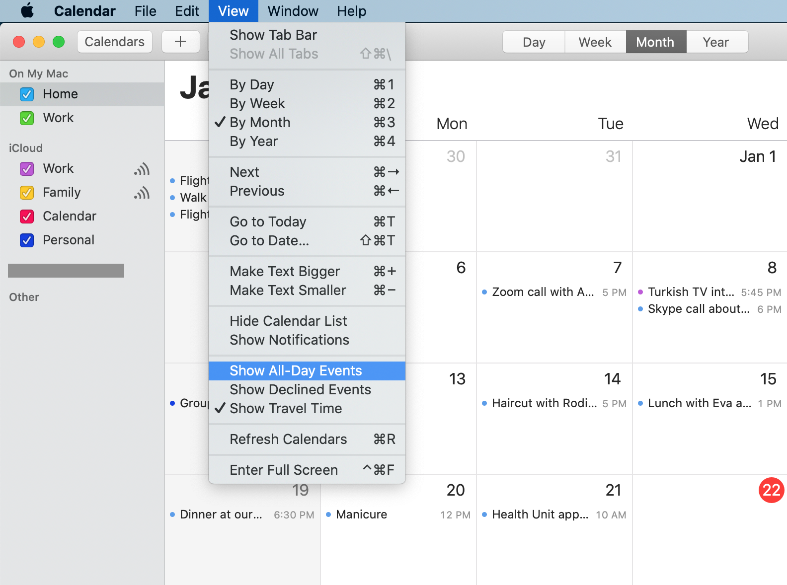 apple calendar for mac tips
